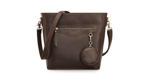 Leather Bucket Bag Dark Brown