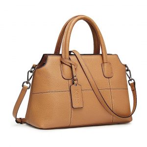 Genuine Leather Handbag Tan