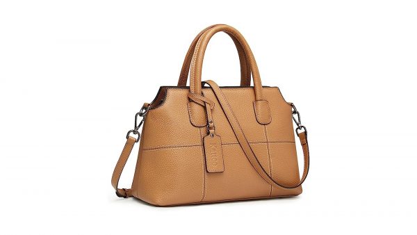Genuine Leather Handbag Tan
