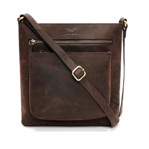 Front Pocket Crossbody Dark Brown