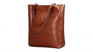 Vintage Leather Tote Bag Brown