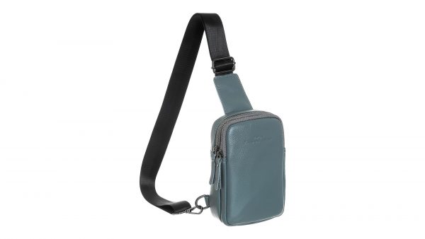 Small Leather Sling Bag Blue