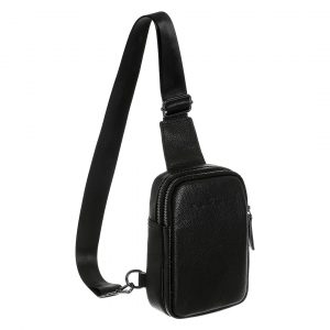 Small Leather Sling Bag Black