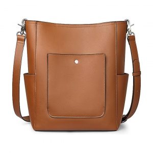 Leather Bucket Bag Tan