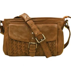 Woven Leather Shoulder Bag Scotch